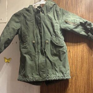 GAP Kids Olive Hooded Raincoat